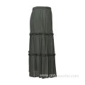 Wrinkle Skirts Women Three Section Patchwork Skirt